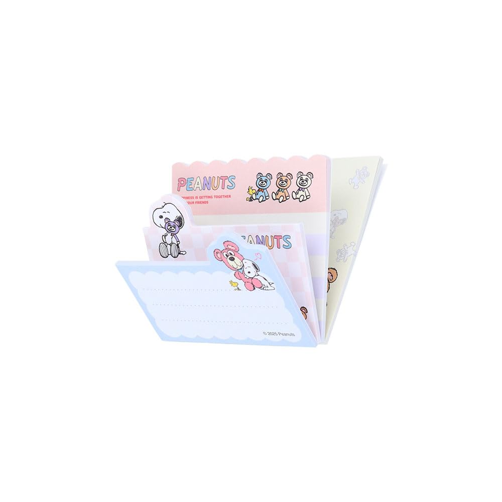 Stationery Snoopy Sticky S2850010 Sun-Star Notes, Die-Cut Blocks, Pastel,
