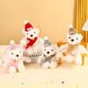 Scarf Stuffed Bear Pendant PP Cotton Bag Decoration Bib Bear Plush Key Chain  Kindergarten Gifts