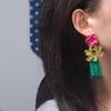 Light Luxury Flower Drop Earrings Tassel Sweet  Earrings Trendy Bohemian Earrings Women  Gift