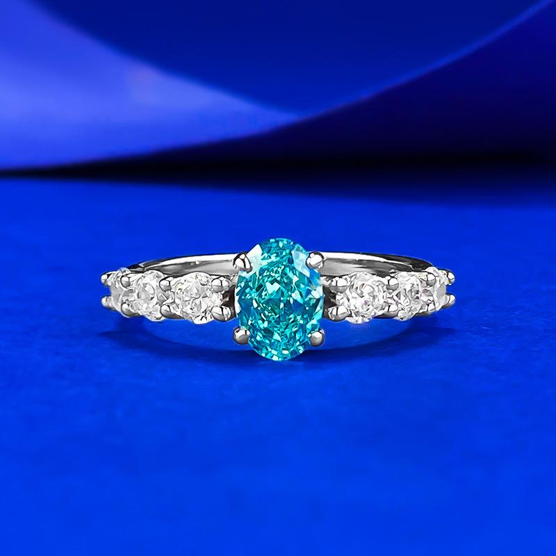 

Jewelry Ring Spring Summer 5 * 7Mm Paraiba Small Fresh Ring Ring No. 9