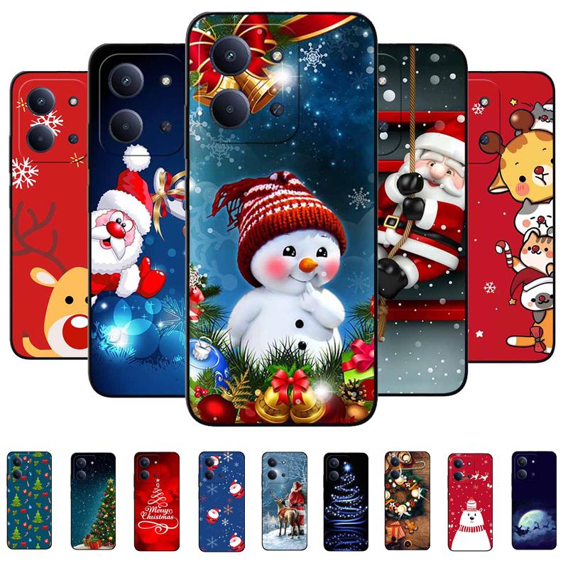 Christmas Phone Case For Redmi 15C 4G Global 171.5mm Case Black Silicone Bumper For Xiaomi Redmi15C 4G Cover 15C4G Cartoon Coque