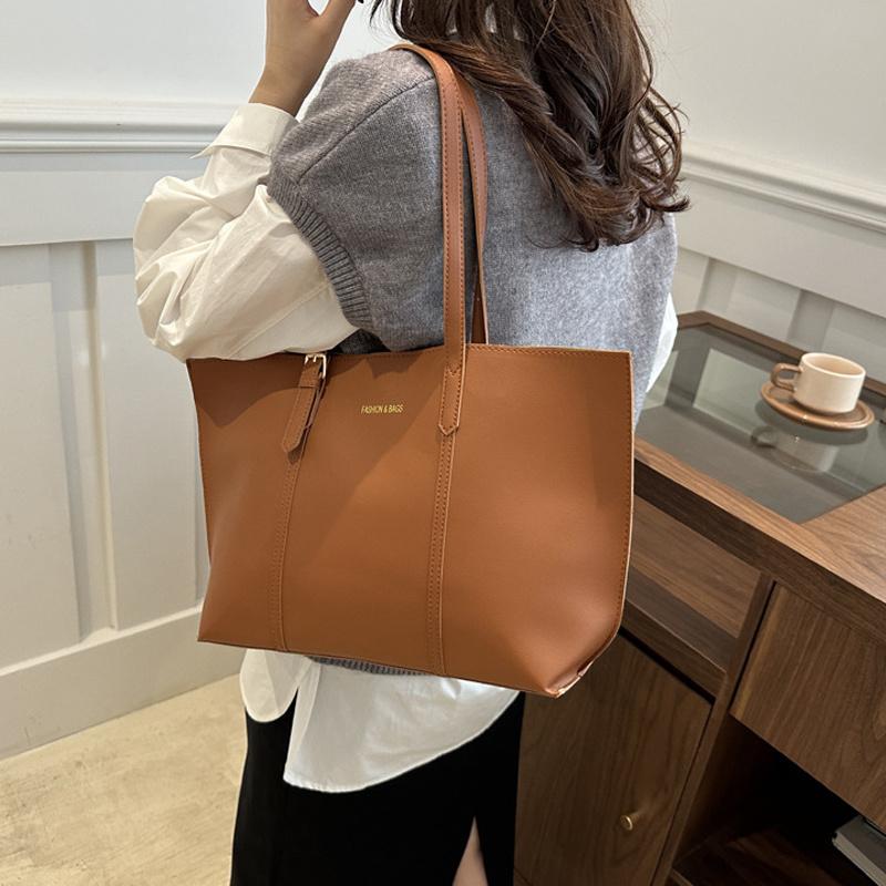Women's Bag Large Capacity Soft Leather Tote Bags Casual Versatile Shoulder Handbag Winter Versatile Commute Bag