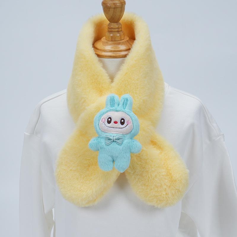 Plüsch-Winter-Schal im koreanischen Stil, Süßer und warmer Nackenschutz für Mädchen und Schülerinnen