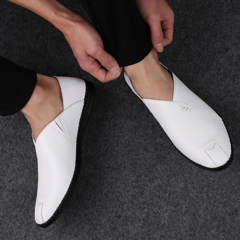 Modische weiche Echtleder-Schuhe Herren Bequeme Herren-Loafer Freizeitschuhe Herren Flats Heißer Verkauf Fahr-Leichtschuhe Mokassins Plus
