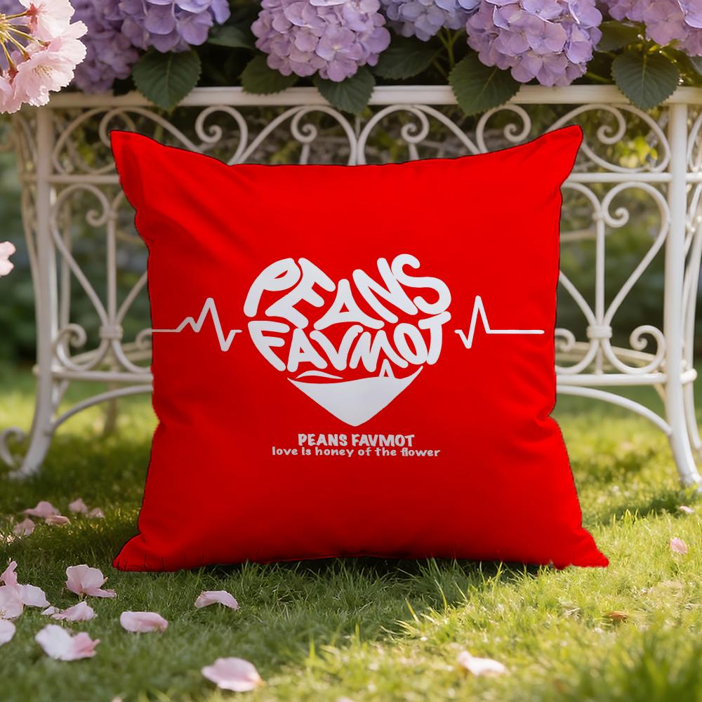 Creative love letters Cushion Cover Home & Car Dual-Scene Pillow Cover: Reversible for Premium Comfort