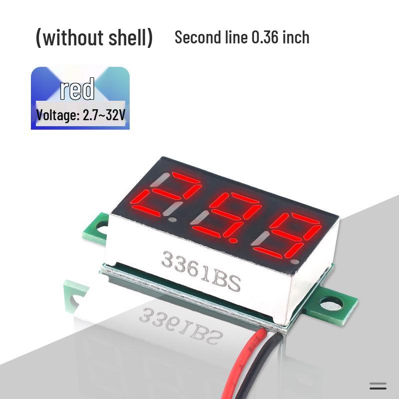 Digital Voltmeter Head: 0.28/0.36/0.56 Inch, 30V-120V, Two/Three-wire Options, With/Without Shell