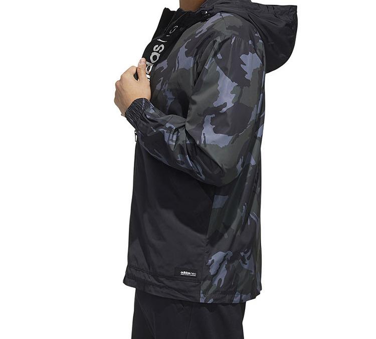 Adidas Neo Jackets Men's Black Hooded Moderate Other FN6543