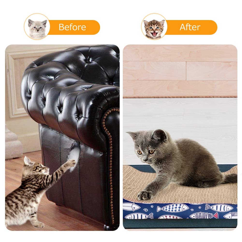 Blueekin Cat Cat High Cat Space Prevents Furniture Improves Lack of Relieves Can Be Used On Both Cat Toy Scratcher, Scratcher, Cardboard, Density,