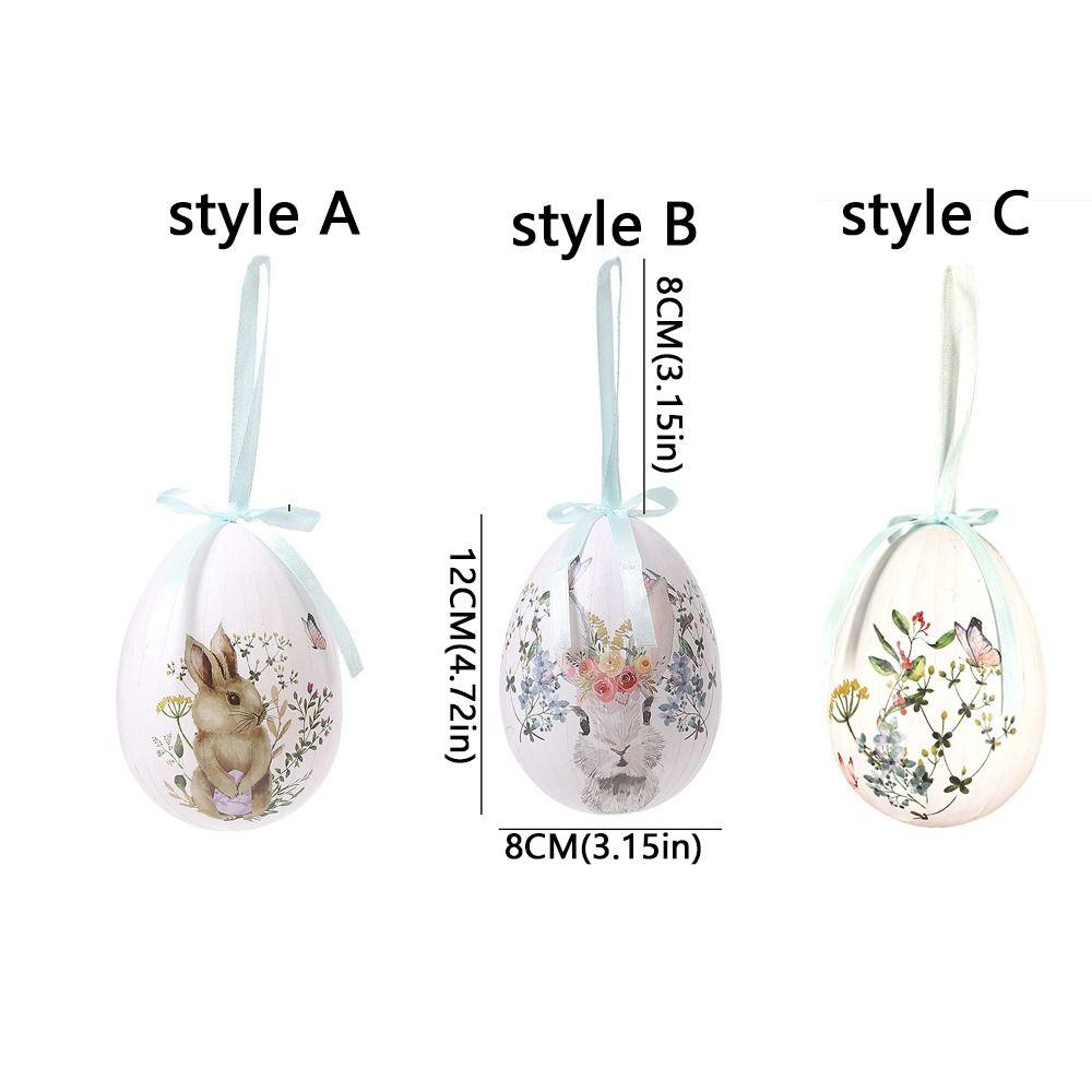 Foam Easter Eggs Pendant DIY Craft Artificial Egg Hanging Ornament Cartoon Decorative Easter Simulation Egg Living Room