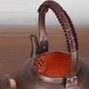Vintage Large Size Copper Coffee Pot,Hammer Texture Weave Handle 1500 Ml Heat Resistant Filter Water Kettle,Handcrafted Teapot