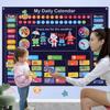 My Robot Daily Calendar,Montessori Felt Story Board,Toddler Early Daily Activities Learning Table for Preschool Classroom