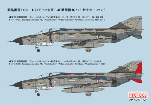Fine Molds Maßstab 1/72 Deutsche Luftwaffe F-4F Jagdflugzeug JG71 Richthofen Plastikmodell FX06 (Flugzeug)