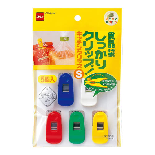 

Nitoms Kitchen Clips, Rust-Resistant Stainless Steel Spring, Freezer-Safe, 2cm Wide x 4cm Long, Pack of 5, M2540