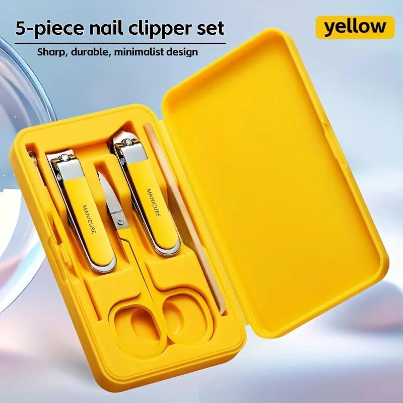

Nail Clipper Set Nail Clippers Home Miter Pedicure Tool Beauty Set Gift Nail Tool Set Ear Pick Spoon Set of 5