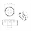 Bolt T Nut 12 pcs Silver M6 mm Steel