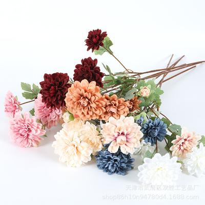 6-Head Ruyi Chrysanthemum Silk Flower Arrangement for Wedding Arch, Living Room & Stage Décor
