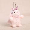 Mini Bunny Plush Keychain Soft Stuffed Rabbit with Floral Headband & Bow Cute Pendant for Bags Backpacks Keys Decorative Gift for Kids & Animal Lovers