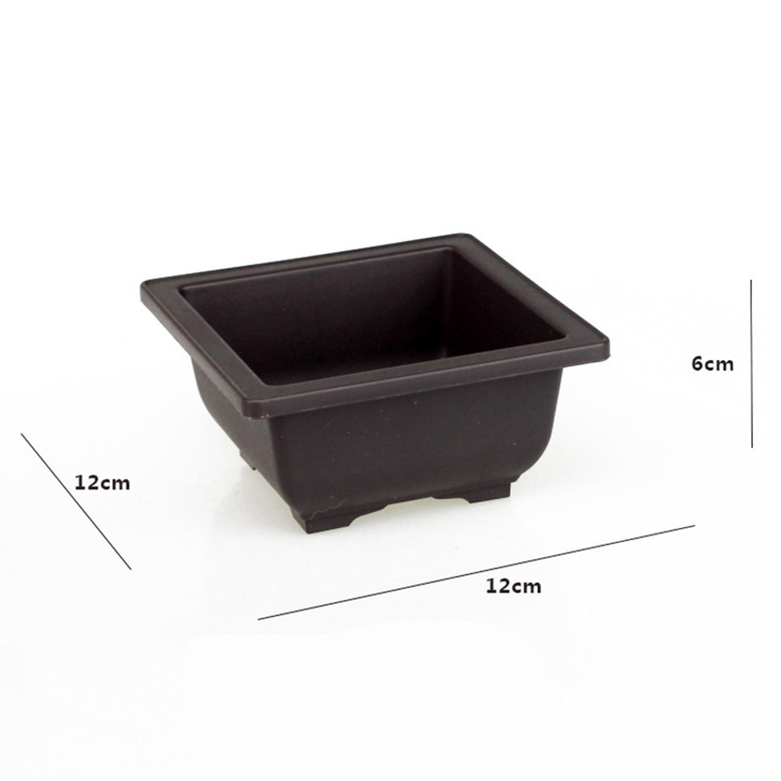 

2Pcs Rectangular Square Plastic Flowerpots Imitation Purple Clay Succulent Plants Pots Outdoor Garden Landscape Potted Trays 2pcs