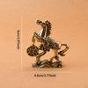 Brass Horse Figurine Chinese Feng Shui Small Sculpture for Desk Living Room Home Office