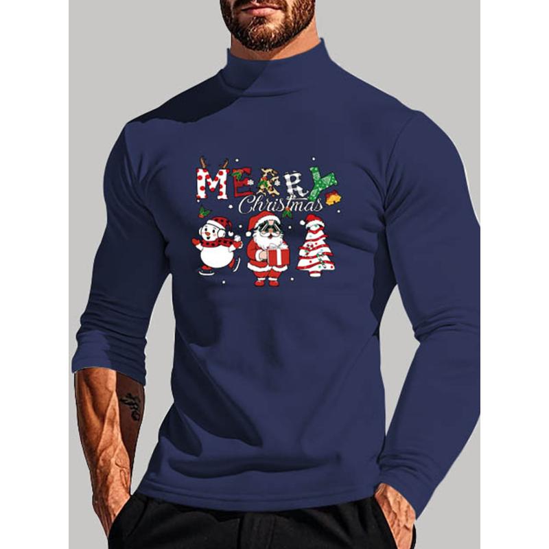 Men s Mock Neck Long Sleeve Tee, Anti-Shrink & Perfect for Weekend S