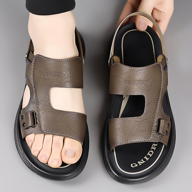 Fashion Soft Dual-Purpose Slippers Casual Walking Shoes 2025 New Arrival Male Half Drag Hot Sale Mens Sandals Non-slip Leather Sandals