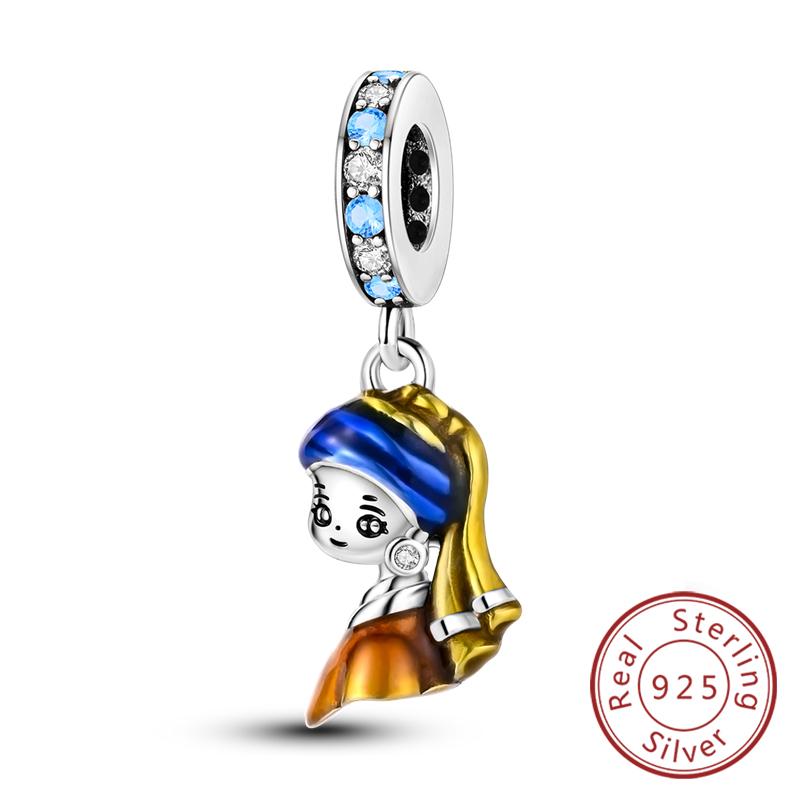 Potrivire Mărgele Charmuri Cupru Original Băiat Fată Mamă Pandantiv Charmuri Pentru Brățară Colier Bijuterii Femei Cadou