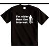 Joke Birthday T Shirt Slogan Funny I'm Older Than the Internet Vintage Washed Comfortable Unisex Versatile Slightly Soft