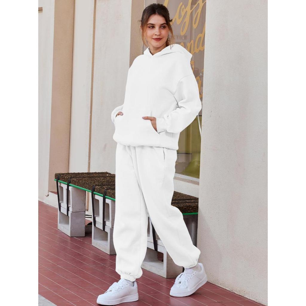 Herbst/Winter Damen 2-teiliges Casual Hoodie, Sportbekleidung, Hosen-Set