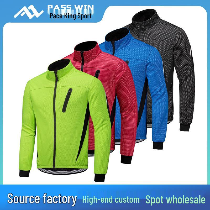 

Men s Winter Cycling Jacket - Warm, Fleece-Lined, Windproof, and Rainproof Asia L = US S червоний