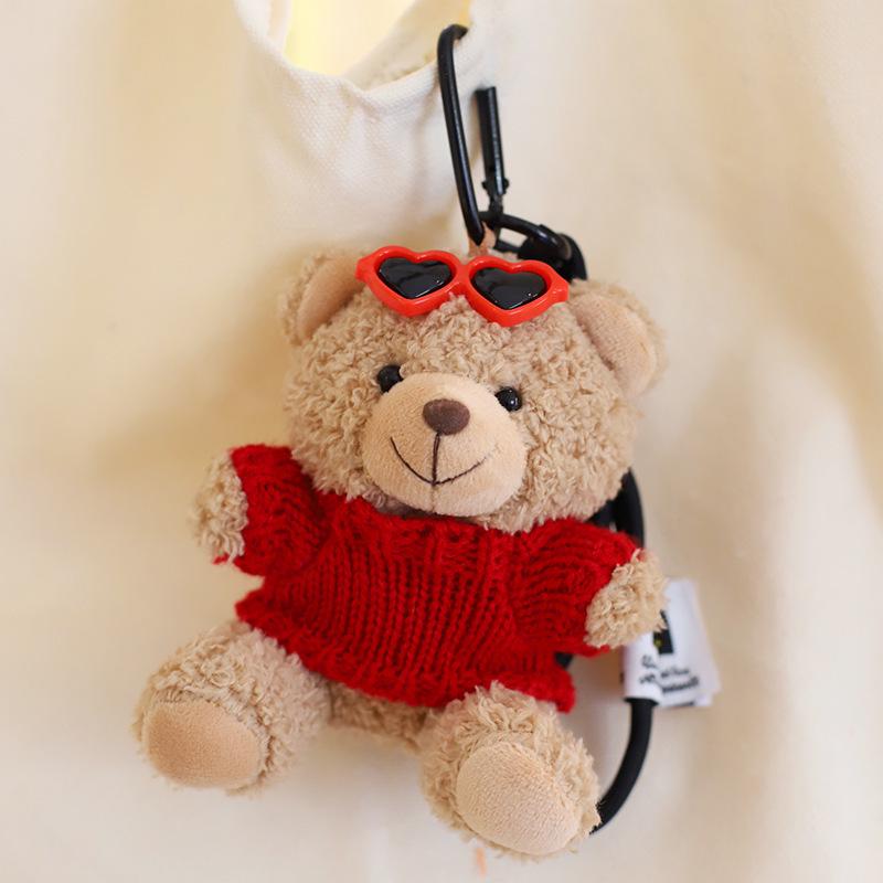 Cute Teddy Bear Keychain Pendant Plush Toy Ornament