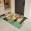 Character M-Mr. Bean Floor Mat Flannel Door Mat Non-Slip Absorbent Washable Indoor Home Rug
