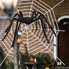 Halloween Extra Large Black Spider, Party Decor Giant Spider Web Prop, Realistic Plush Spider, Suitable for Home Bedroom
