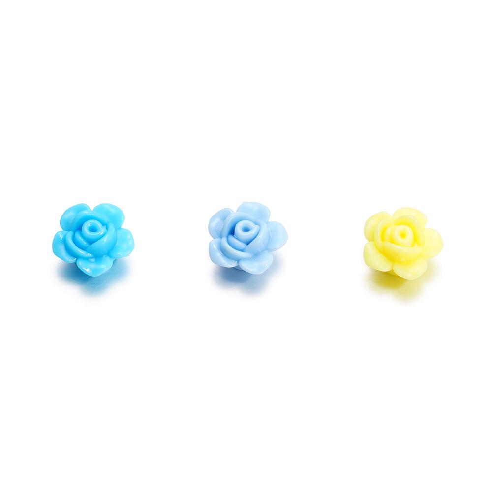 40Pcs/Lot 7.5*12.5*12.7mm Acrylic Small Flower Loose Spacer Beads for DIY Jewelry Making Necklace Bracelet Findings Accessories