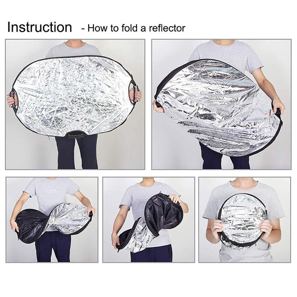 100x150cm 60x90cm Oval 5 In 1 Reflector Light Diffuser Collapsible Photography