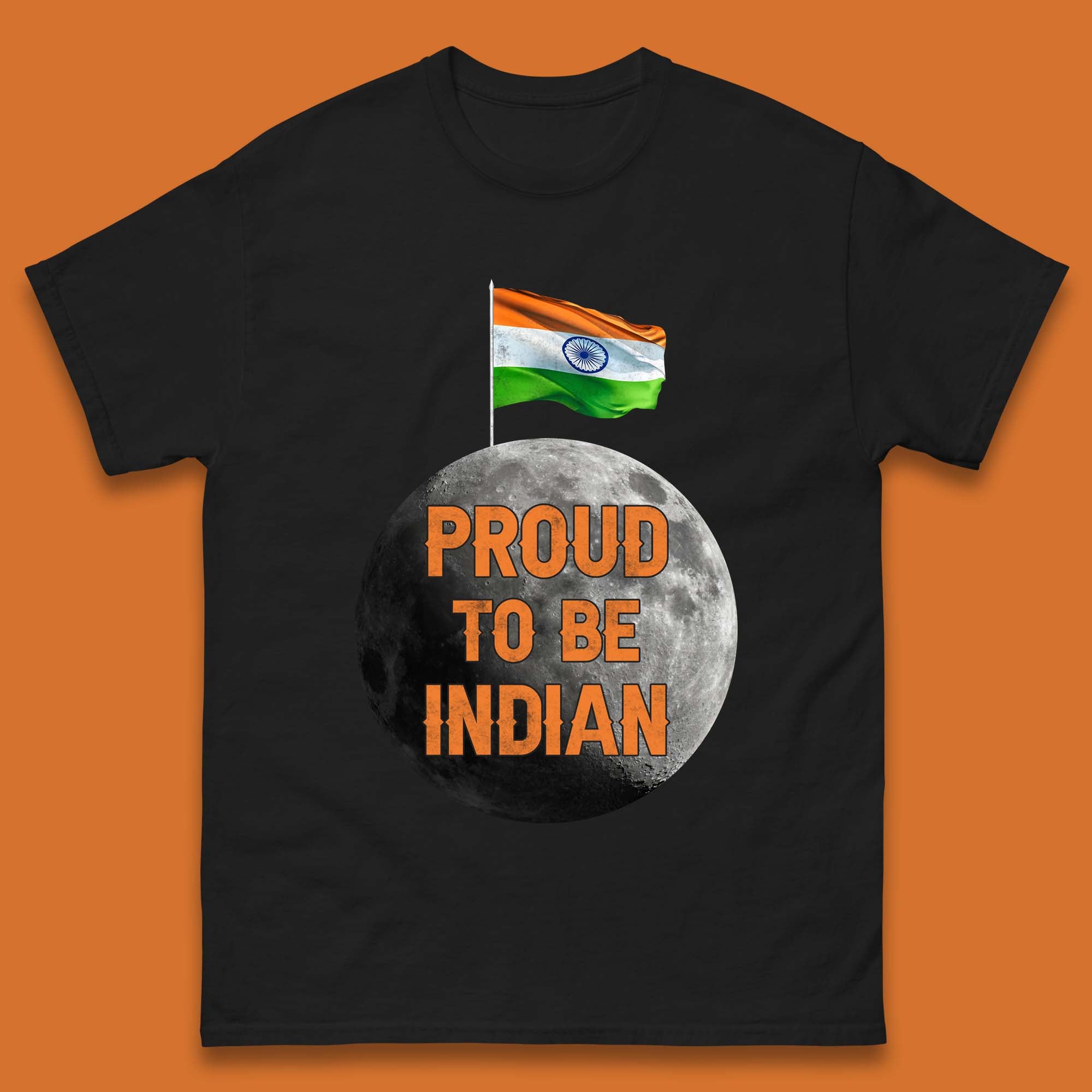 Proud To Be Indian Soft Landing To The Moon Chandrayaan-3 India On The Moon Mens Tee Top M
