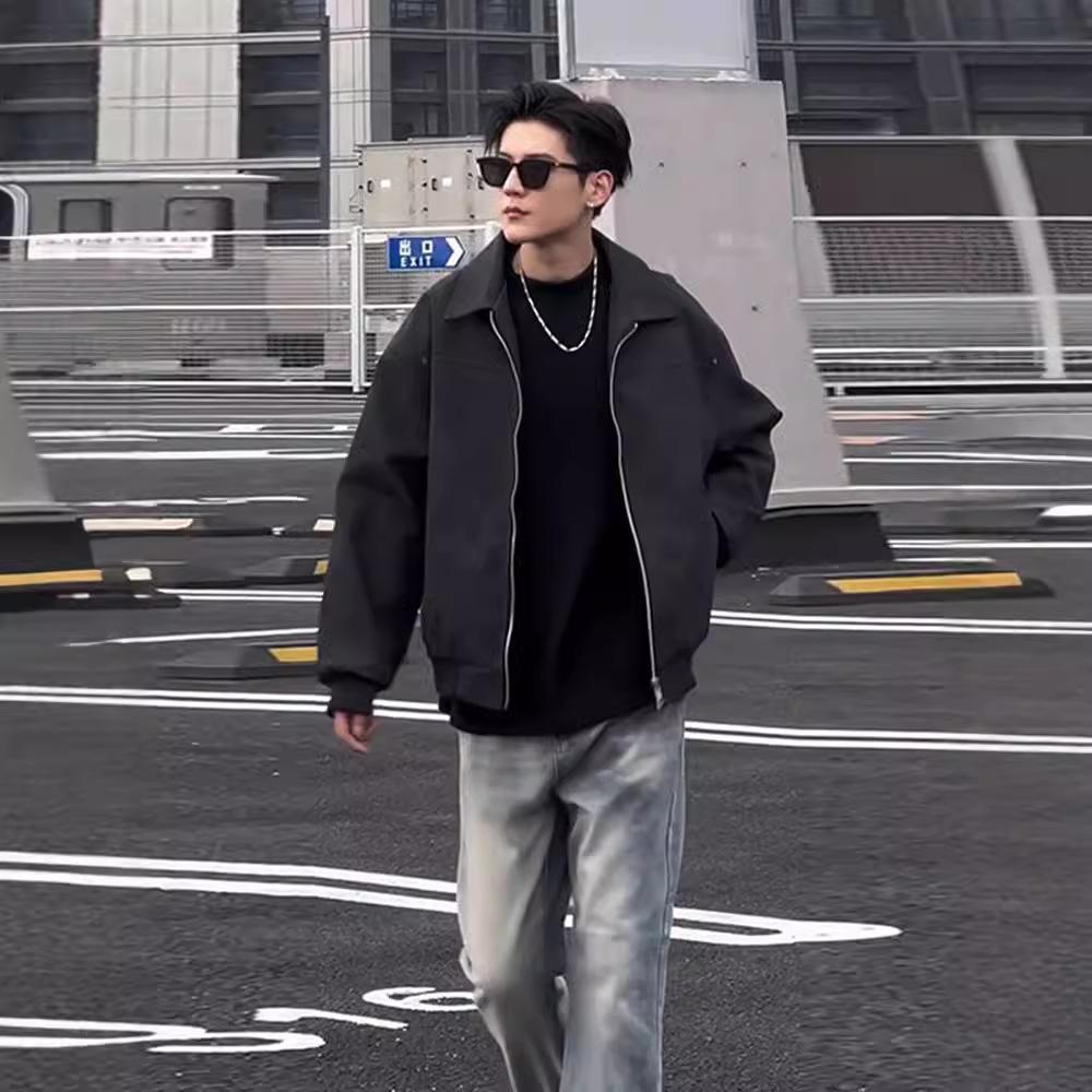 Leather Jacket, Handsome Short Jacket for Men To Wear with Autumn and Winter Baseball Uniforms