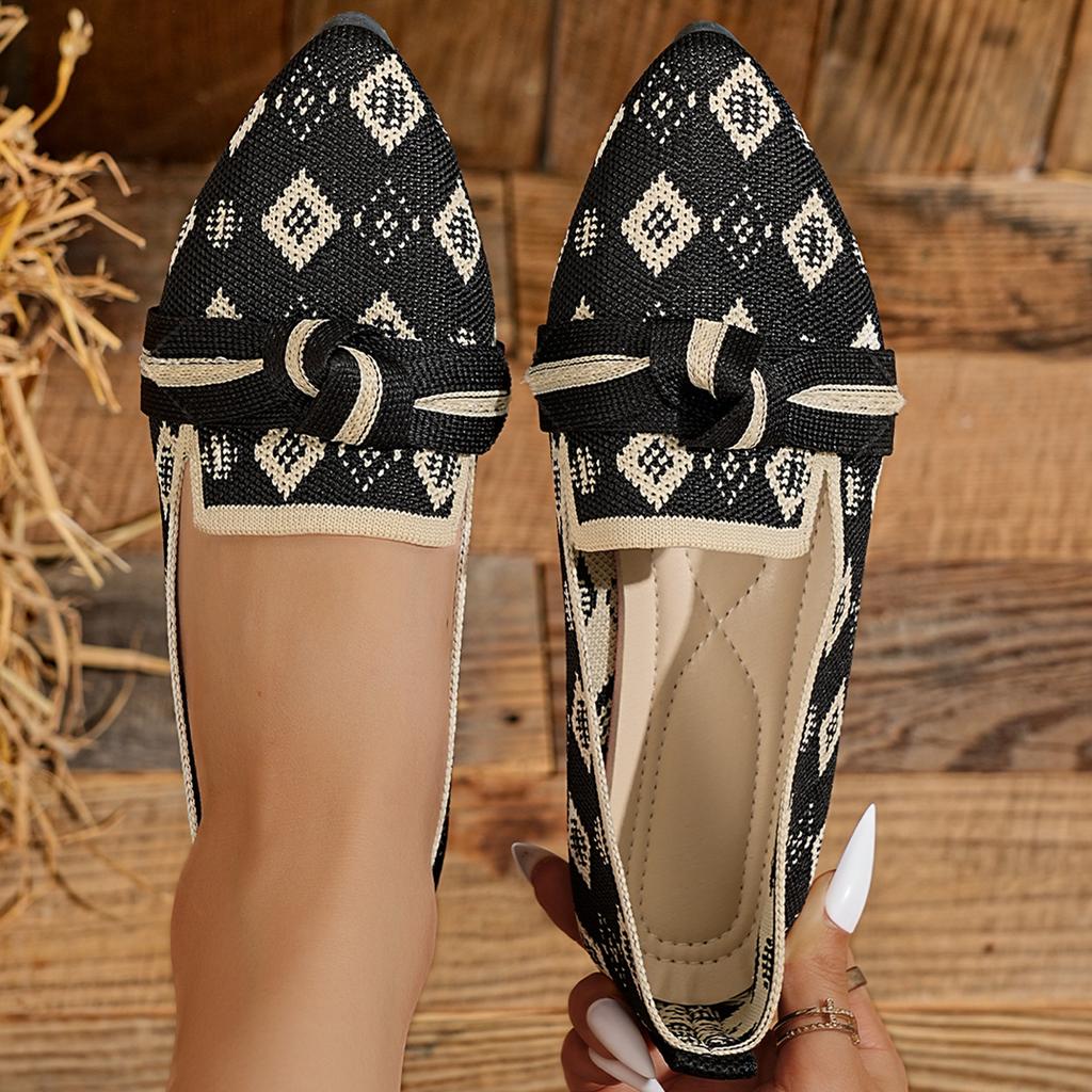 Fashion Women Flats Bowknot Pointed Toe Loafers Mesh Casual Shoes Women Comfort Walkers Shoes Ladies Trend Soft Sole Flat Sneakers Women