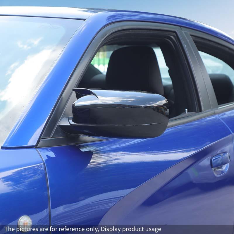 Car Rearview Mirror Decorative Frame Cover For Dodge Charger 2010 Up Car Exterior Accessories , ABS Plastic