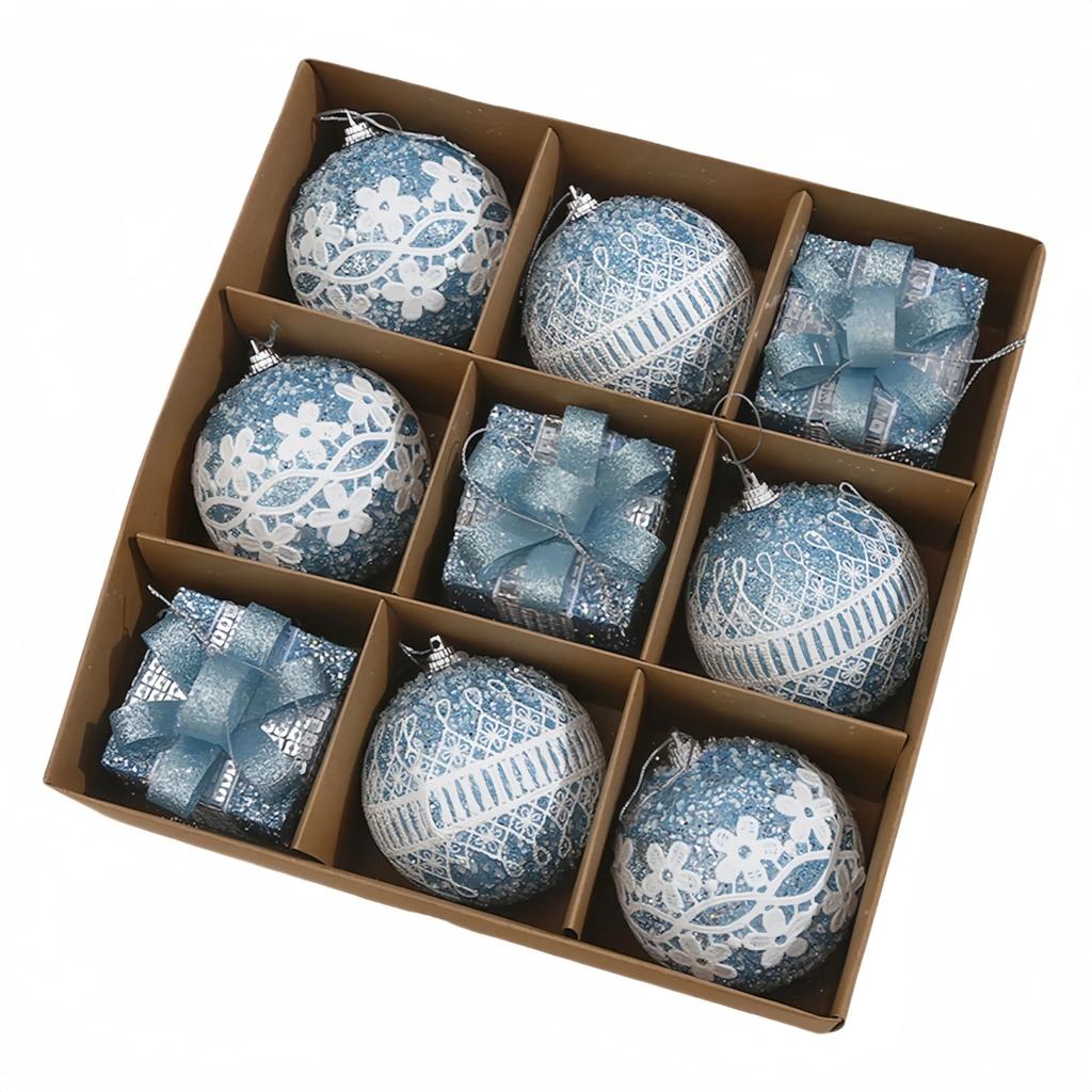 Christmas Party White Christmas Ornament Exquisite Decorations Harmonious Touch Lightweight Foam Shimmering Designs