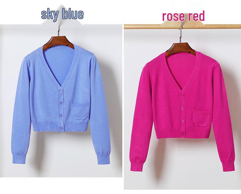 2022 Women's Slim-Fit Long-Sleeve Knit Cardigan Sweater - Spring/Autumn Fashion