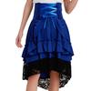Costume Medievale Rinascimentale per Ragazze Vintage Vittoriano Gonna a Volant Stratificata Vita Alta Allacciatura Gotico Steampunk