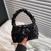 Sommer Ensfarget Paljettglans Skulderveske Casual Kjede Underarmsveske Enkel Stor Kapasitet Kvinnelig Shopping Mote Crossbody-veske