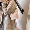 Simple Pu Leather Suede Bucket Bag Fashion Simple Velvet Shoulder Bag Large Capacity Handbag Pu Tote Bag Holiday