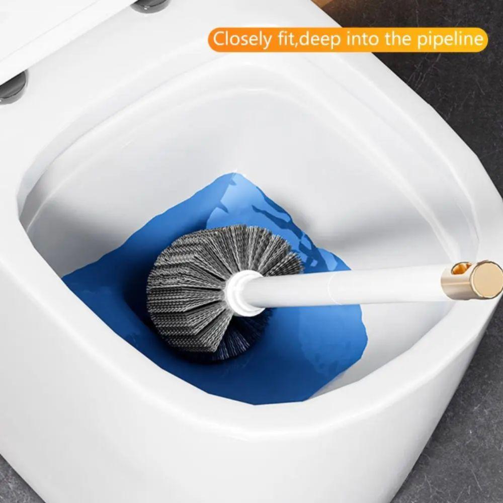 White Grey Color Toilet Brush Soft Rubber Brush Head Toilet Cleaner  Bathroom Cleaning