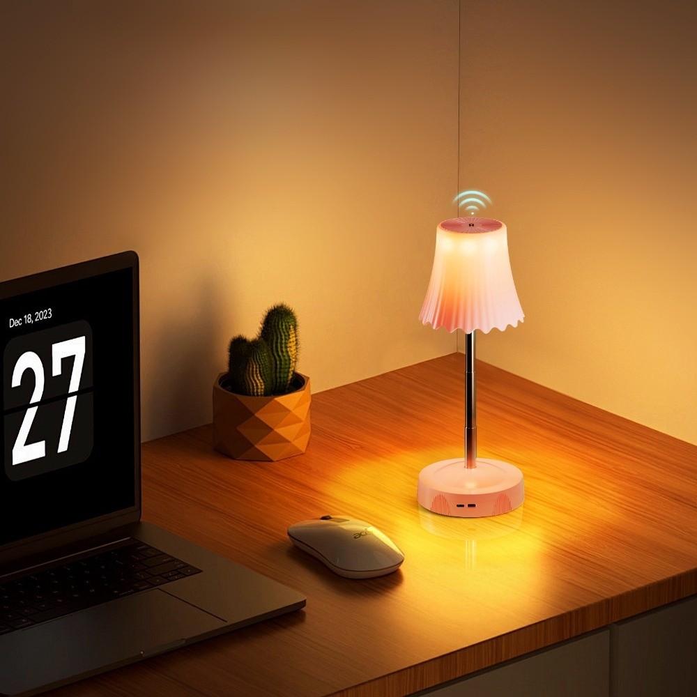 Wiederaufladbare RGB LED Nachtlampe Gestensteuerung Einstellbare Raum Nachttischlampe Heimdeko Kreatives Stimmungslicht Studentenwohnheim