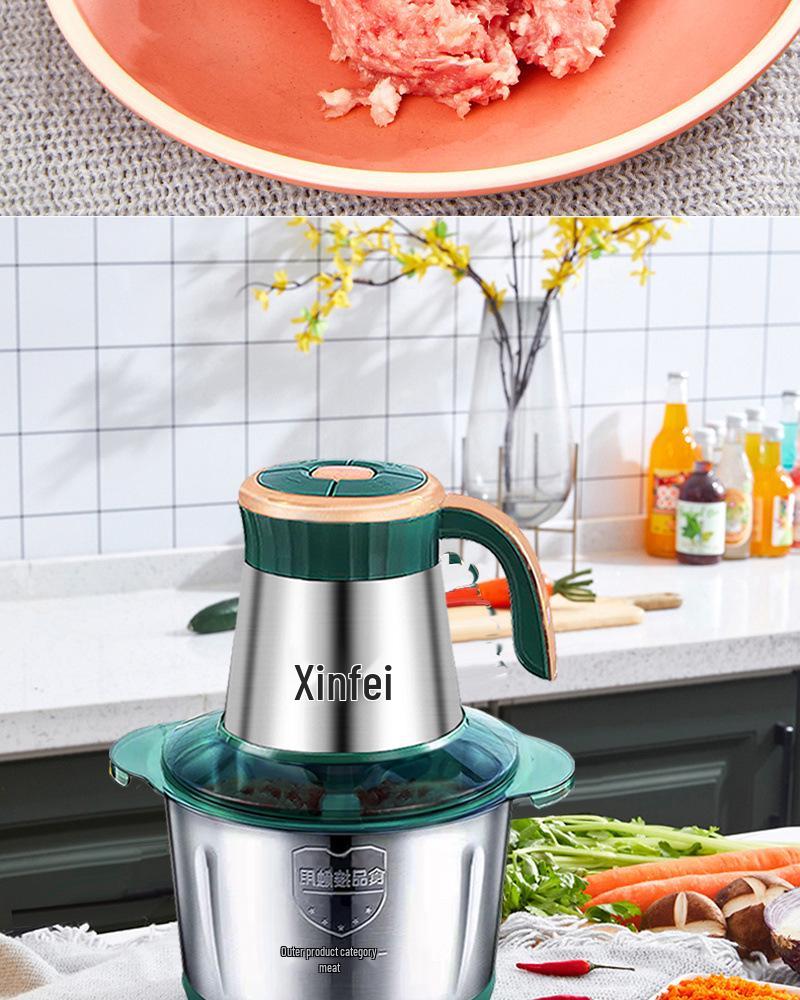 Multifunctional Electric Meat Grinder & Vegetable Chopper with Dough Kneading, Large Capacity