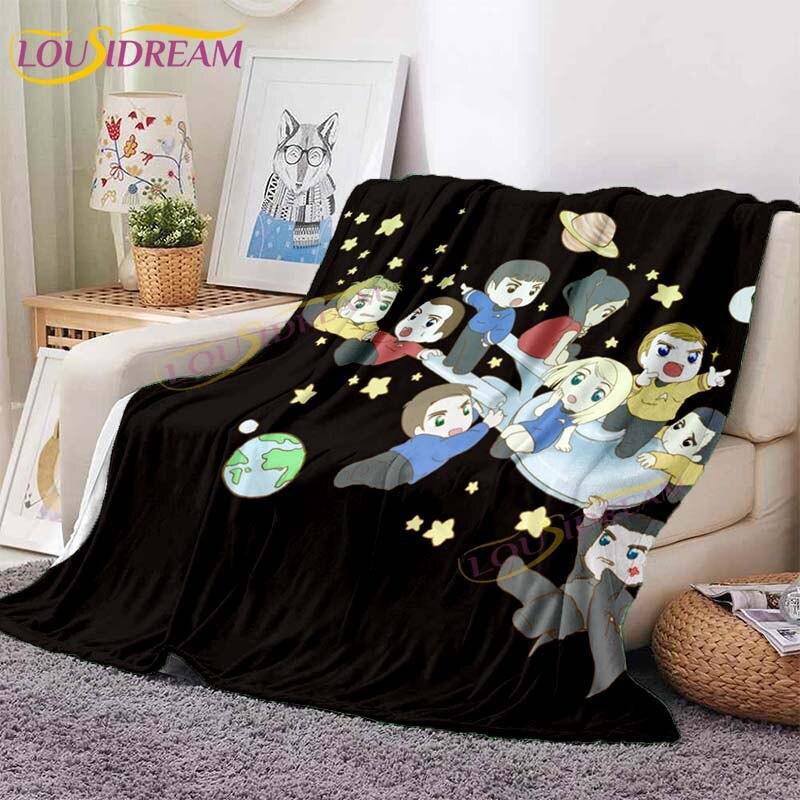 Coperta stampata Star Trek Coperta morbida in flanella Copertura per divano, poltrona di casa Coperte per giovani, bambini Viaggio Peluche Caldo Coperta copriletto