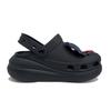 Crocs Crush Clog Denim Butterfly EVA Fashion Sweet and Versatile Vintage Hole Shoes Women Black