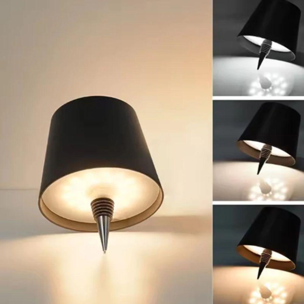 Night Light USB Charge Wine Bottle Lamp Touch Control Stepless Dimming Night Lamp 3 Colors Type C Rechargeable Desk Lights Bar