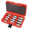 12Pcs 1/2inch Drives Impact Hexagon Bit Socket Wrenches Set Hexagon Wrenches Socket Hexagon Key Socket Set with Storage Case